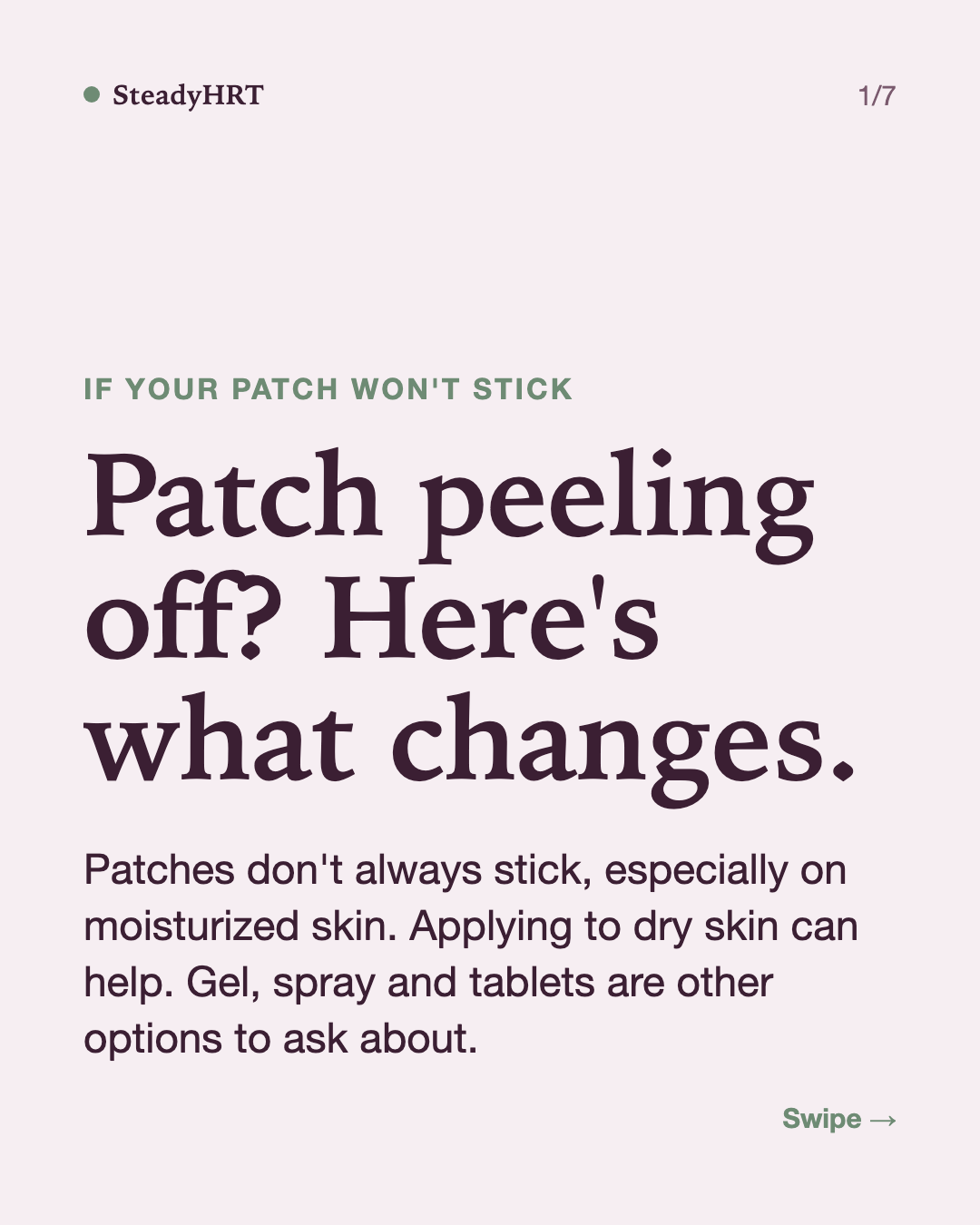 Patch peeling off? Here's what changes.