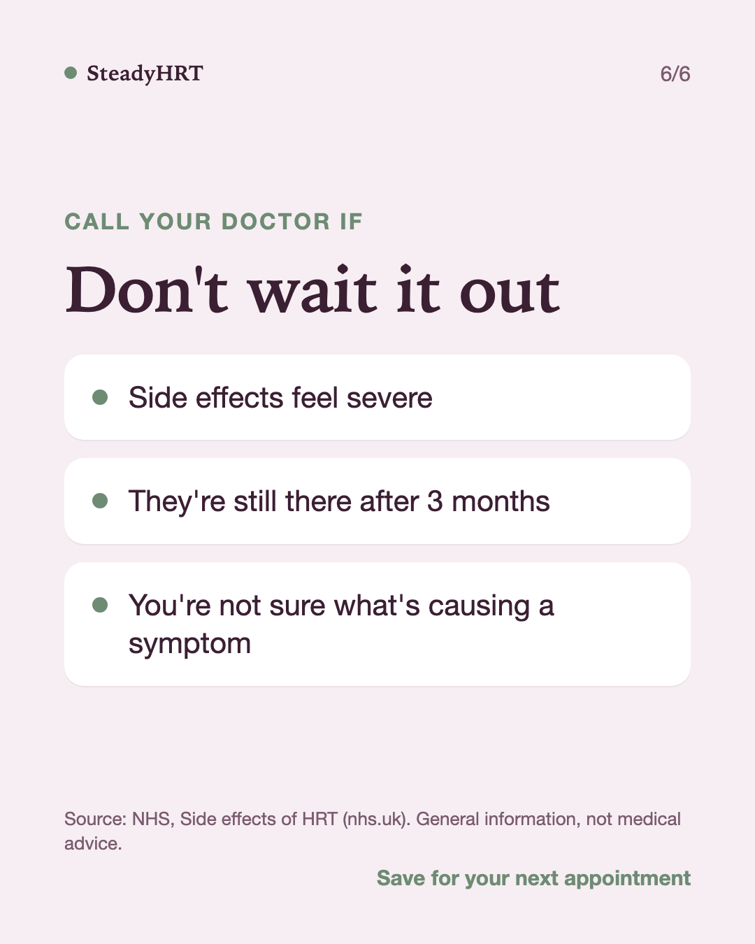 Don't wait it out