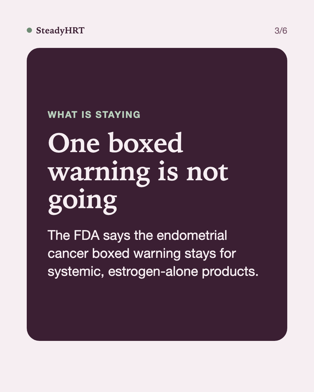 One boxed warning is not going