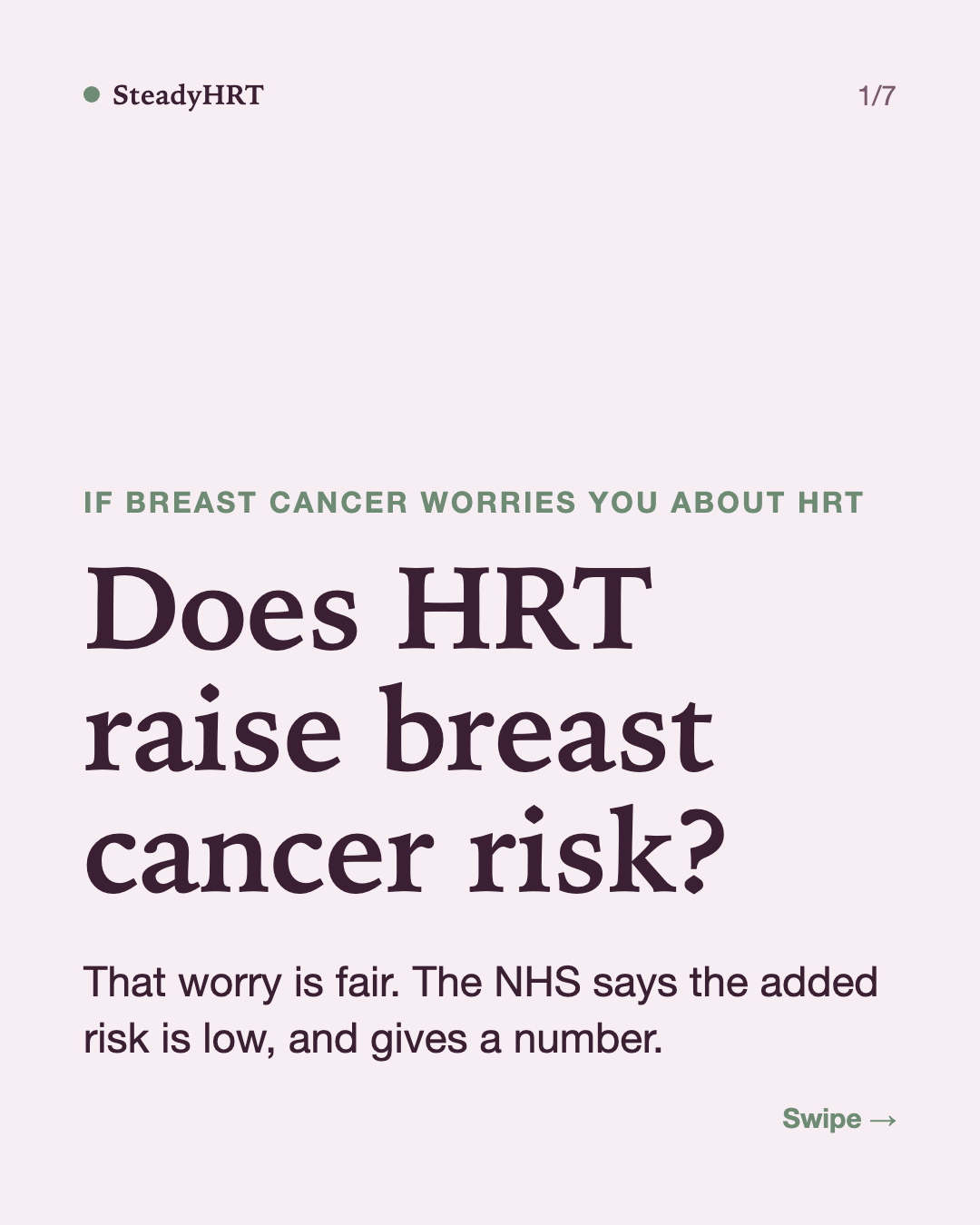 Does HRT raise breast cancer risk?