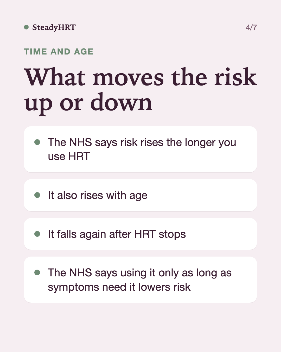 What moves the risk up or down
