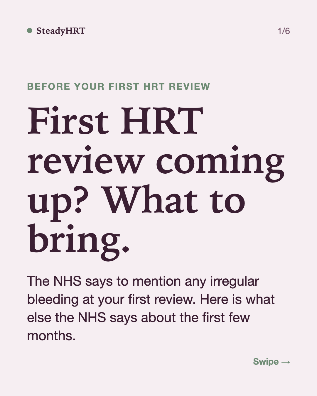 First HRT review coming up? What to bring.