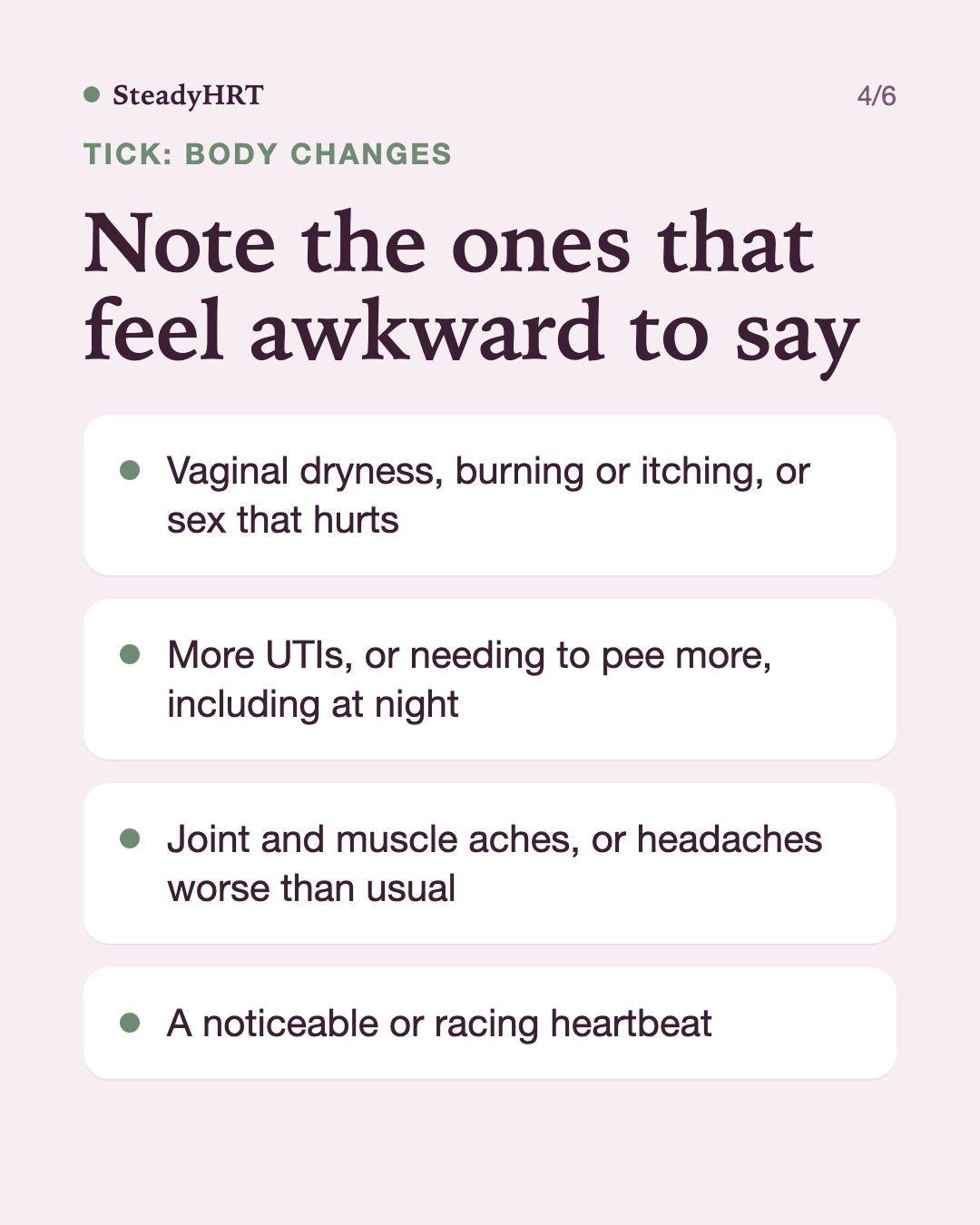 Note the ones that feel awkward to say