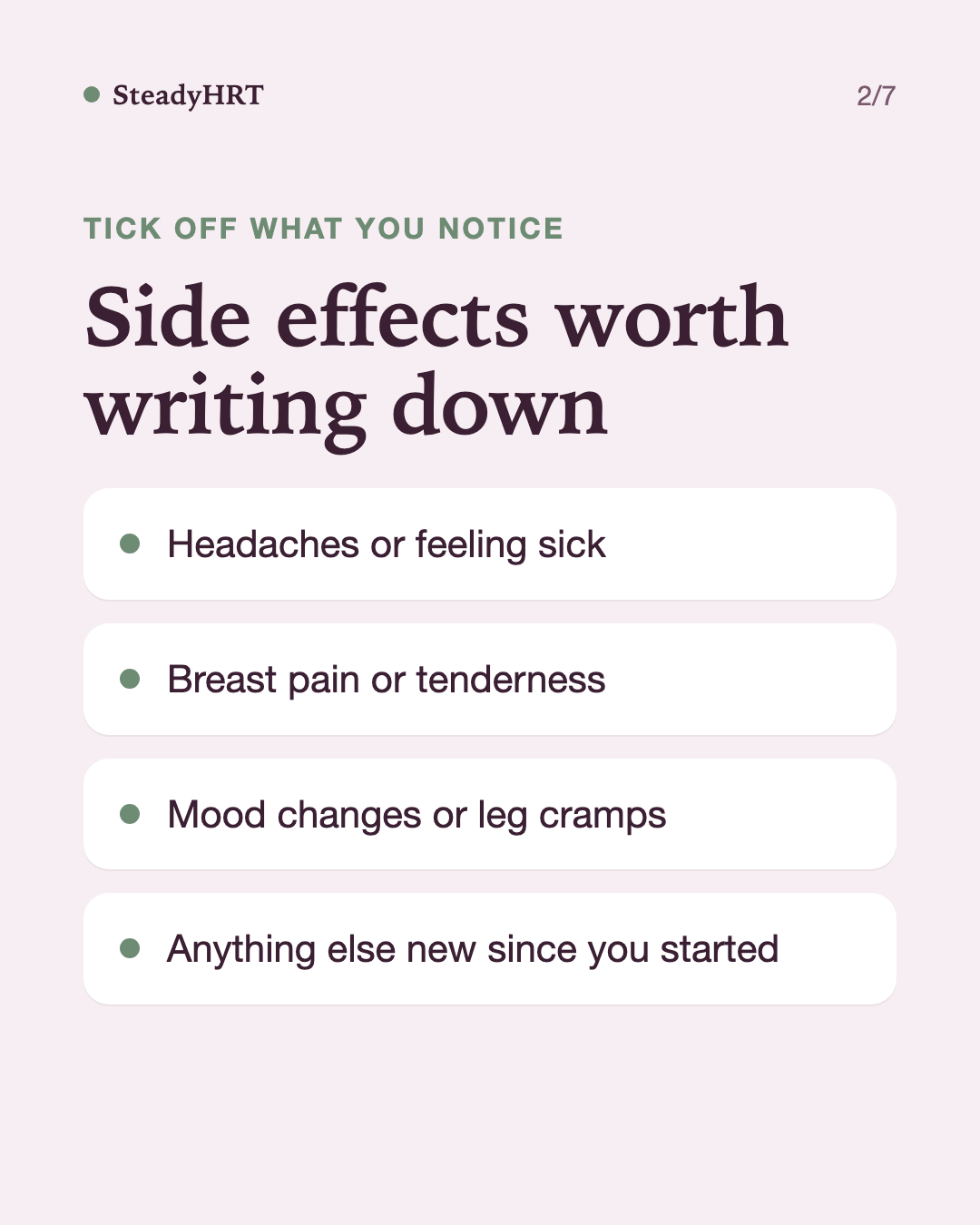 Side effects worth writing down