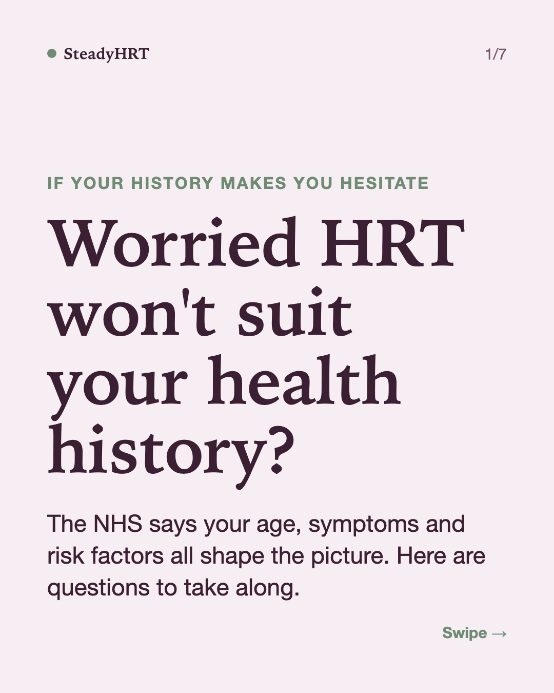 Worried HRT won't suit your health history?