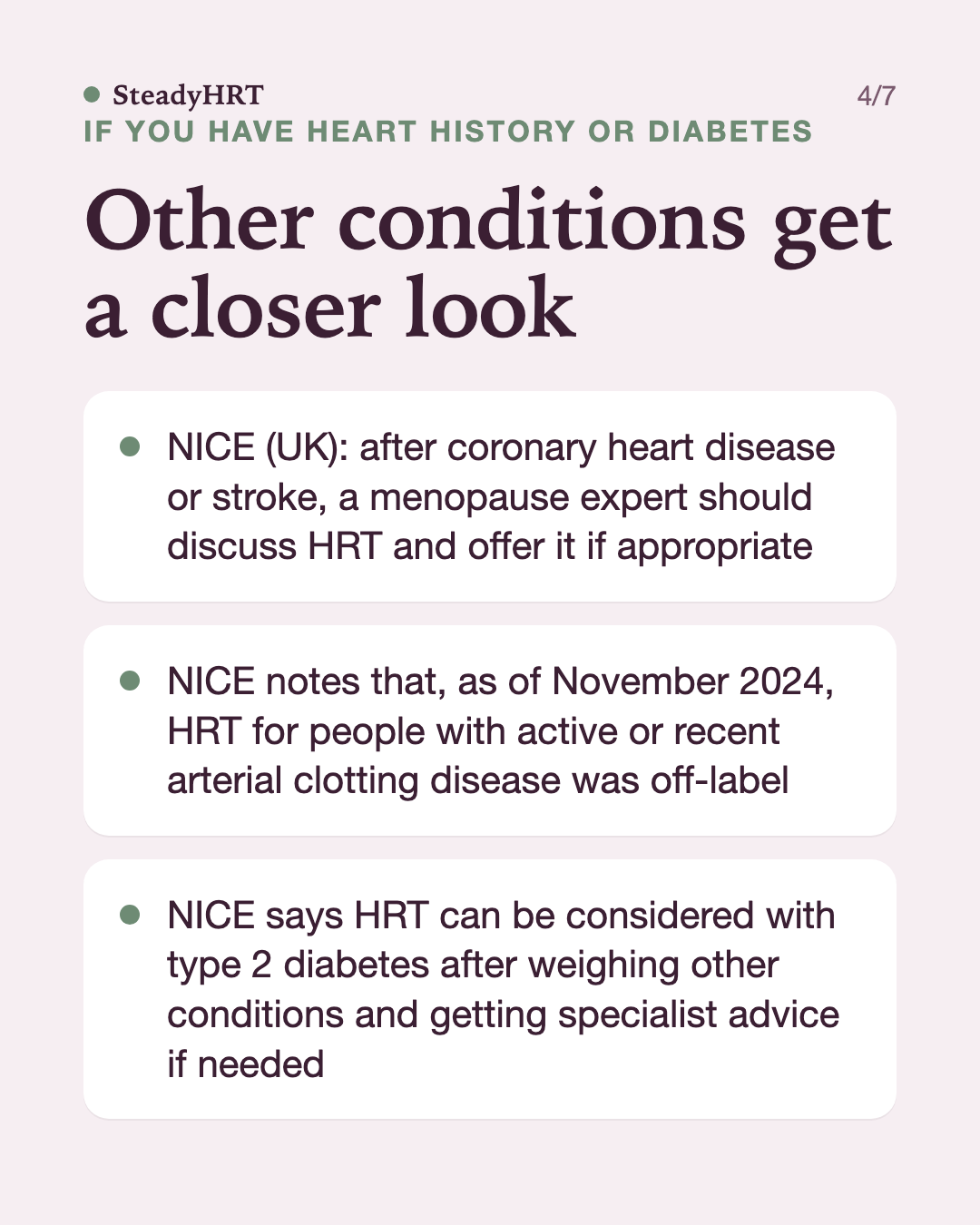 Other conditions get a closer look