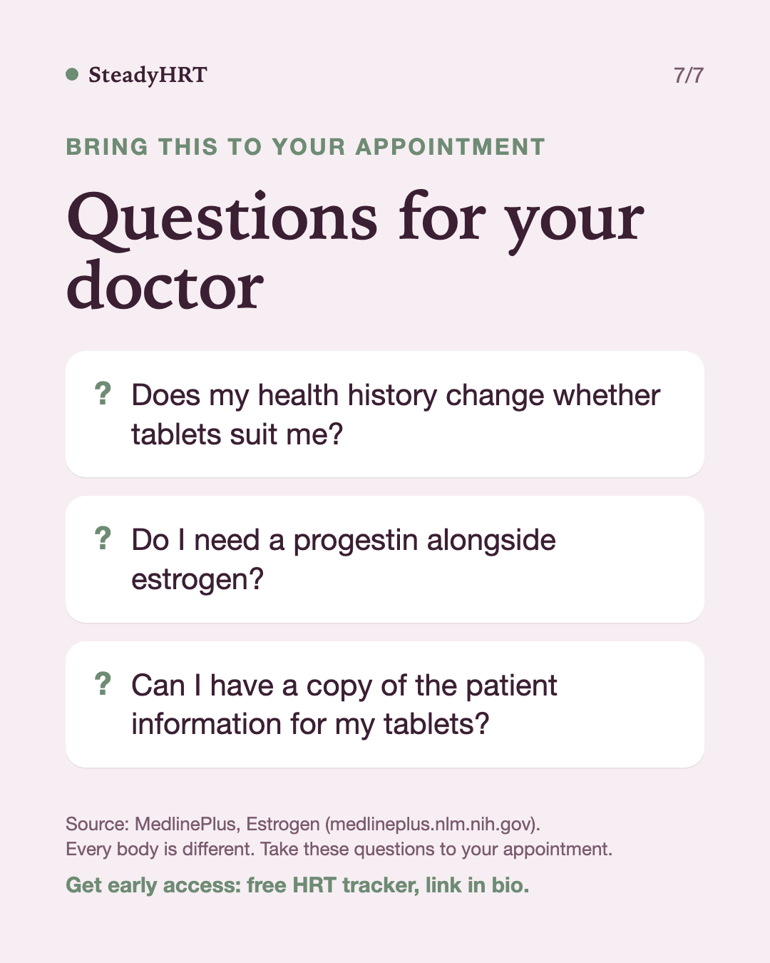 Questions for your doctor