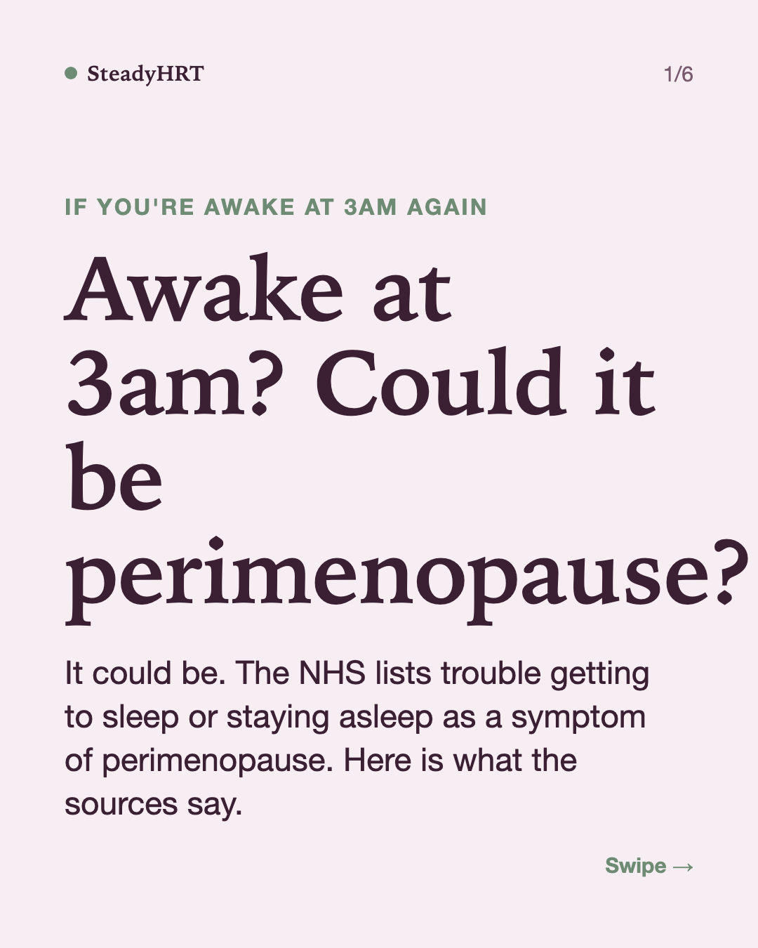 Awake at 3am? Could it be perimenopause?