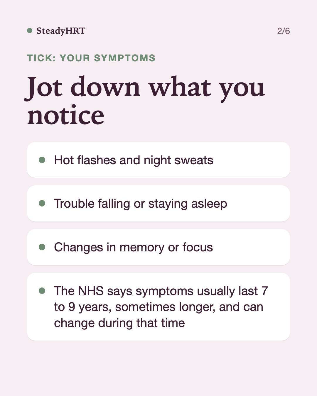Jot down what you notice