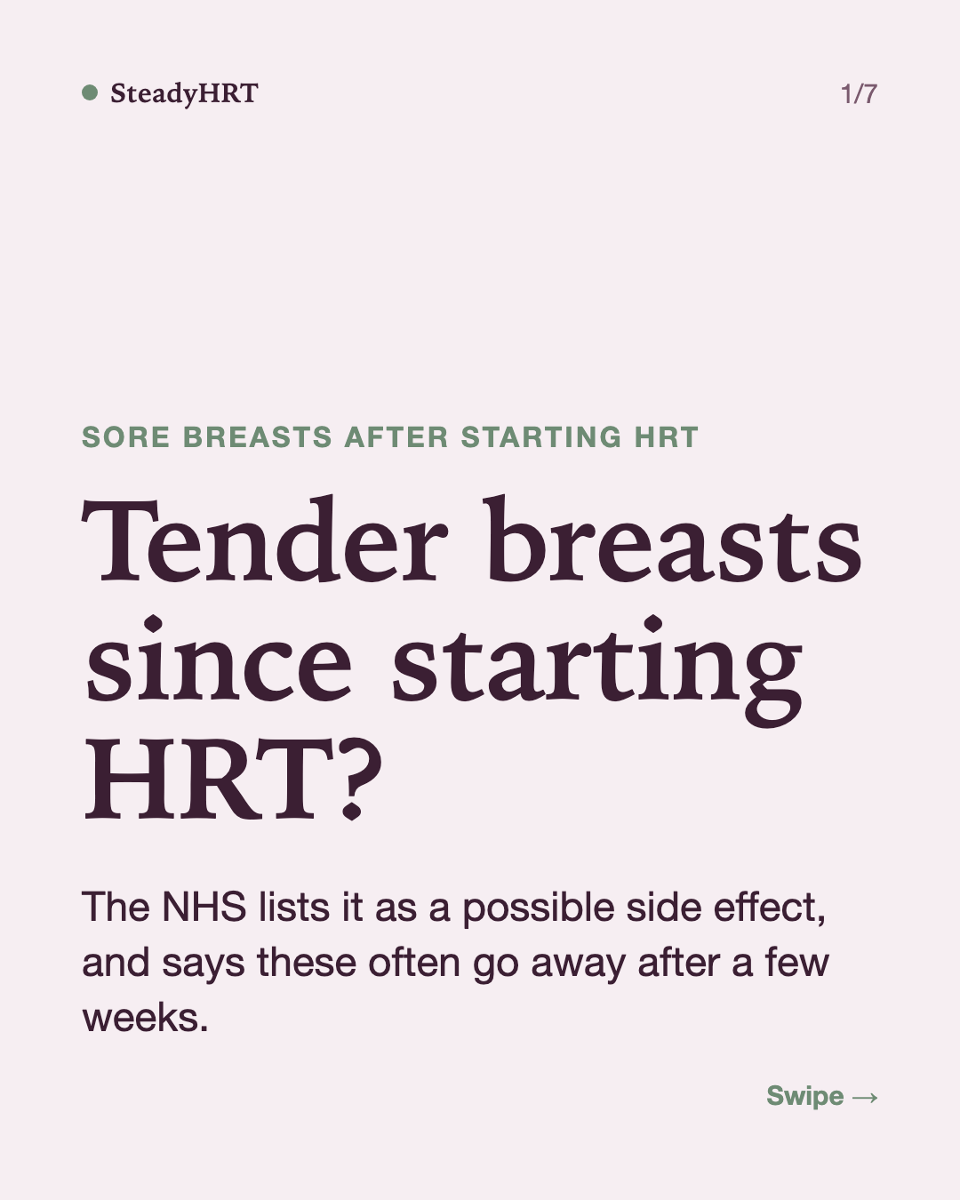 Tender breasts since starting HRT?