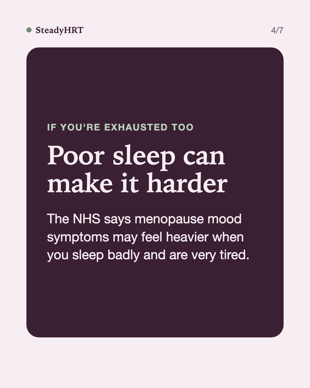 Poor sleep can make it harder