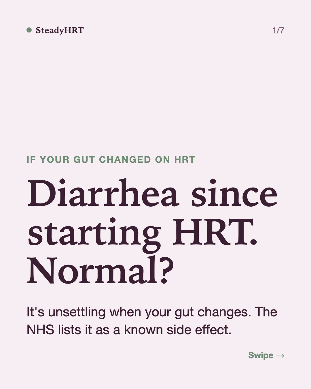 Diarrhea since starting HRT. Normal?