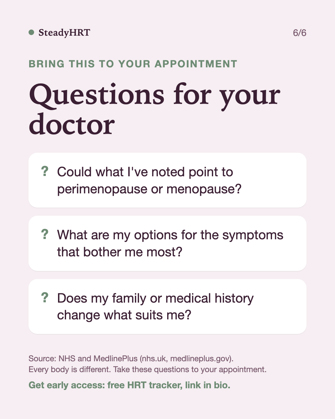Questions for your doctor