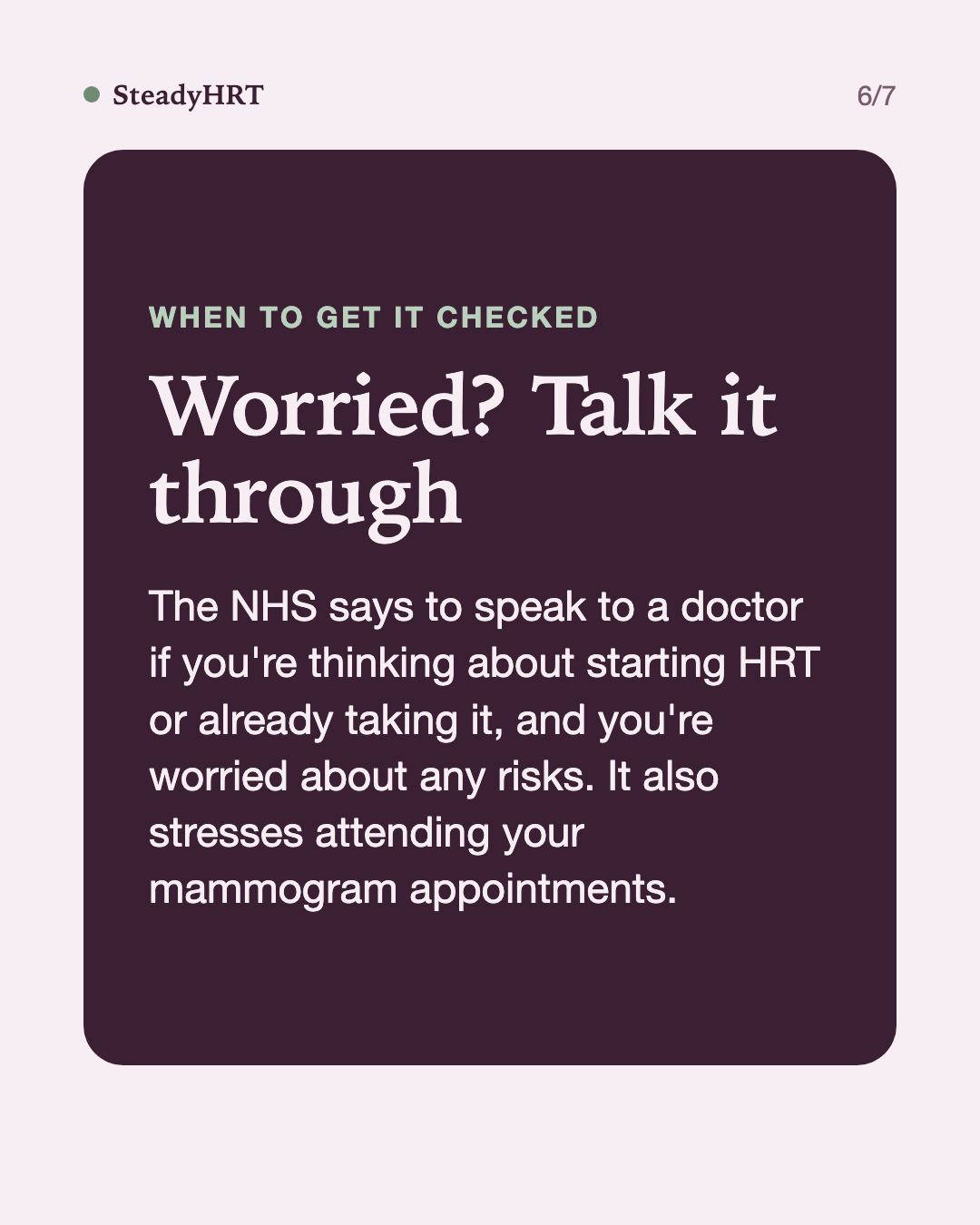 Worried? Talk it through