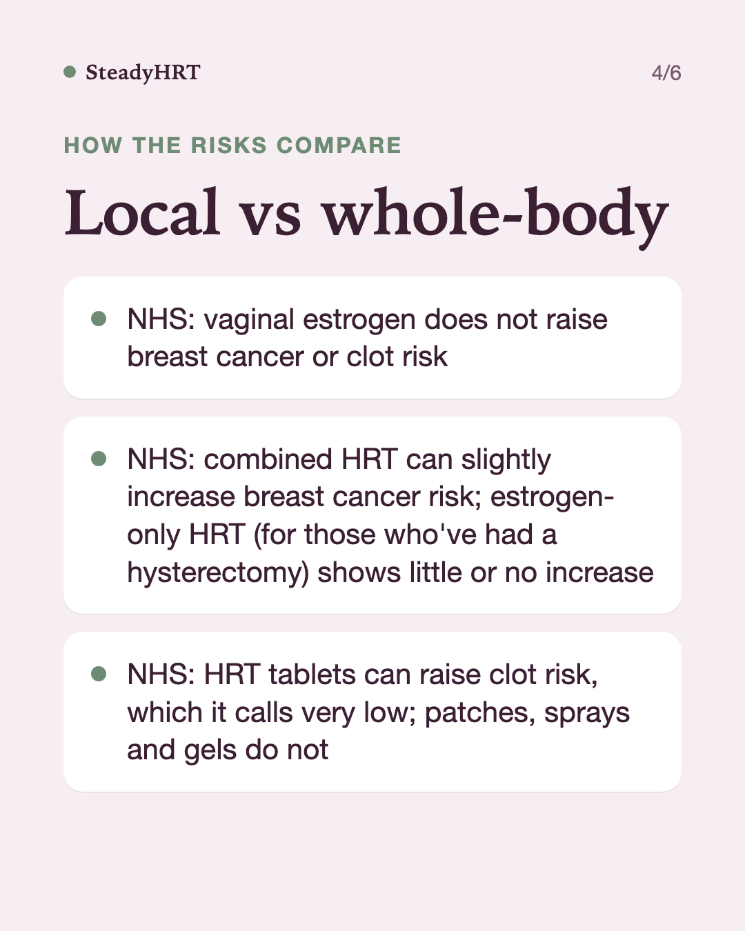 Local vs whole-body