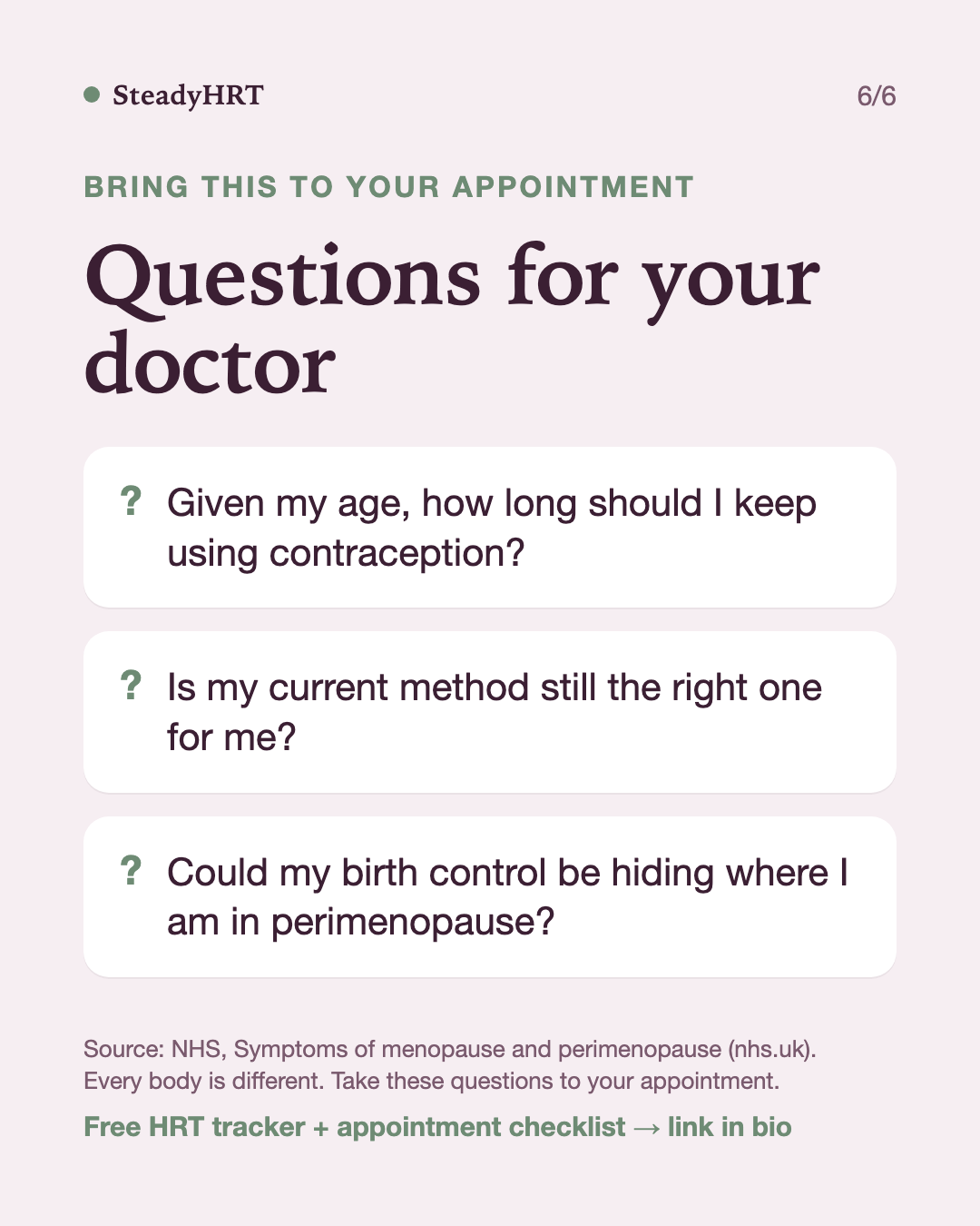 Questions for your doctor