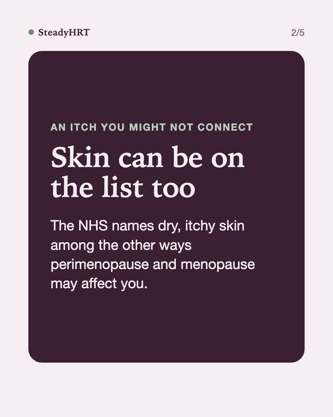 Skin can be on the list too