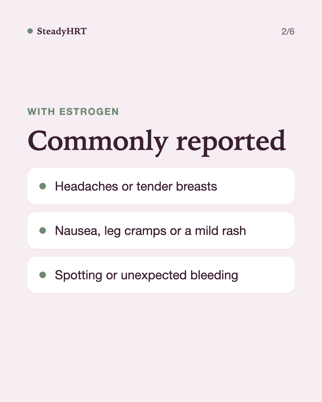 Commonly reported